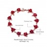 Gold & silver bracelet with red rosesBracelets