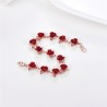 Gold & silver bracelet with red rosesBracelets
