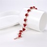 Gold & silver bracelet with red rosesBracelets