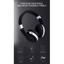 AuricularesAuriculares inalámbricos MH7 - Auricular Bluetooth - plegable - micrófono - Tarjeta TF