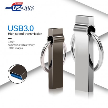 USB 3 - 4GB 8GB 16GB 32GB 64Gb 128GB 256GB 512GB - memory disk - fast speed - pendrive with keyringMemory & storage