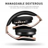 Auricularesauriculares Bluetooth inalámbricos - cancelación de ruido - plegable - bajo estéreo - auriculares ajustables con m...