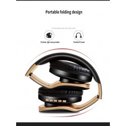 Wireless Bluetooth headphones - noise cancelling - foldable - stereo bass - adjustable earphones with microphoneEar- & Headph...