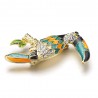 Elegant brooch with crystal toucan birdBrooches