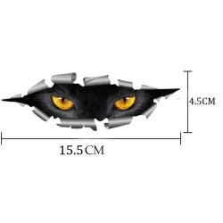 Pegatinas3D ojos de gato pareado - pegatina de coche vinilo - impermeable