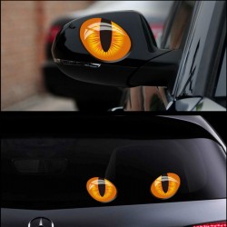 PegatinasCat Eyes coche sticker - 3D reflectante - 10 * 8cm