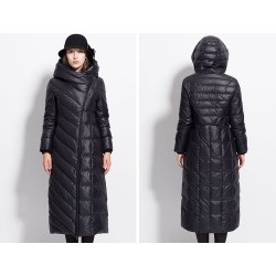 Winter waterproof long coat - down jacket with hood - plus sizeJackets