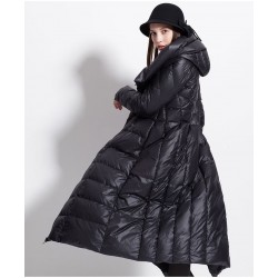 Winter waterproof long coat - down jacket with hood - plus sizeJackets