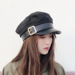 Fashion cap with leather visor & beltHats & Caps