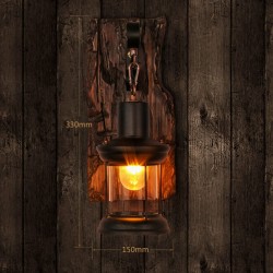 ApliquesVintage - lámpara de pared de madera - luz LED