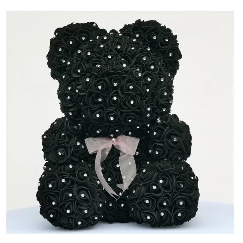 Rose bear - bear made of infinity roses with diamonds - 25 cm - 35 cmValentine's day