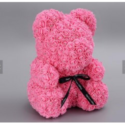 Día de San Valentínoso de rosa - oso de rosas de infinito con diamantes - 25 cm - 35 cm