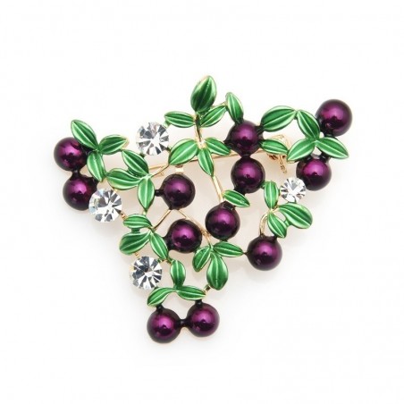 BrochesArándano púrpura - broche de cristal