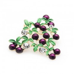BrochesArándano púrpura - broche de cristal
