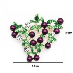 BrochesArándano púrpura - broche de cristal