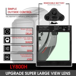 CascosCasco de soldadura solar de oscurecimiento automático - máscara - 4 sensores de arco DIN5 ~13