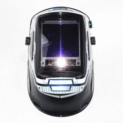 CascosCasco de soldadura de oscurecimiento automático - máscara - 3 ventanas de vista - DIN 4-13 - 5 sensores CE
