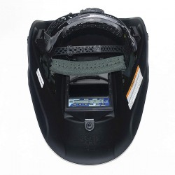 CascosCasco de soldadura de oscurecimiento automático - máscara - 3 ventanas de vista - DIN 4-13 - 5 sensores CE