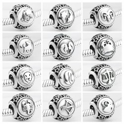 925 sterling silver - 12 constellation zodiac - beads for braceletBracelets