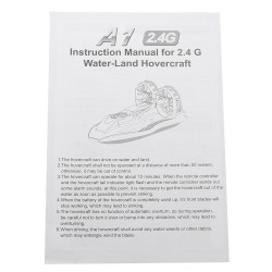 BarcoTKKJ A1 2.4G 4CH - dual-propeller hovercraft - barco RC - motores dobles - modelo RTR
