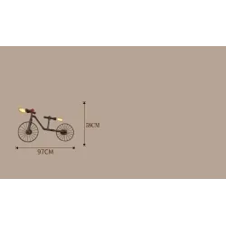Bicycle & water pipe - vintage LED Edison light - wall lampWall lights