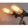 Bicycle & water pipe - vintage LED Edison light - wall lampWall lights