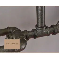 Bicycle & water pipe - vintage LED Edison light - wall lampWall lights