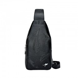 BolsosBolso de cuero bandolera de moda con hojas patrón
