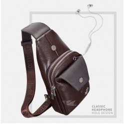 BolsosBolso de cuero bandolera de moda con hojas patrón