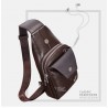 BolsosBolso de cuero bandolera de moda con hojas patrón