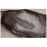BolsosBolso de cuero bandolera de moda con hojas patrón