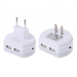 CargadoresCargador doble USB con luz LED noche - sensor de luz