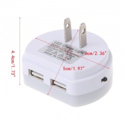 CargadoresCargador doble USB con luz LED noche - sensor de luz